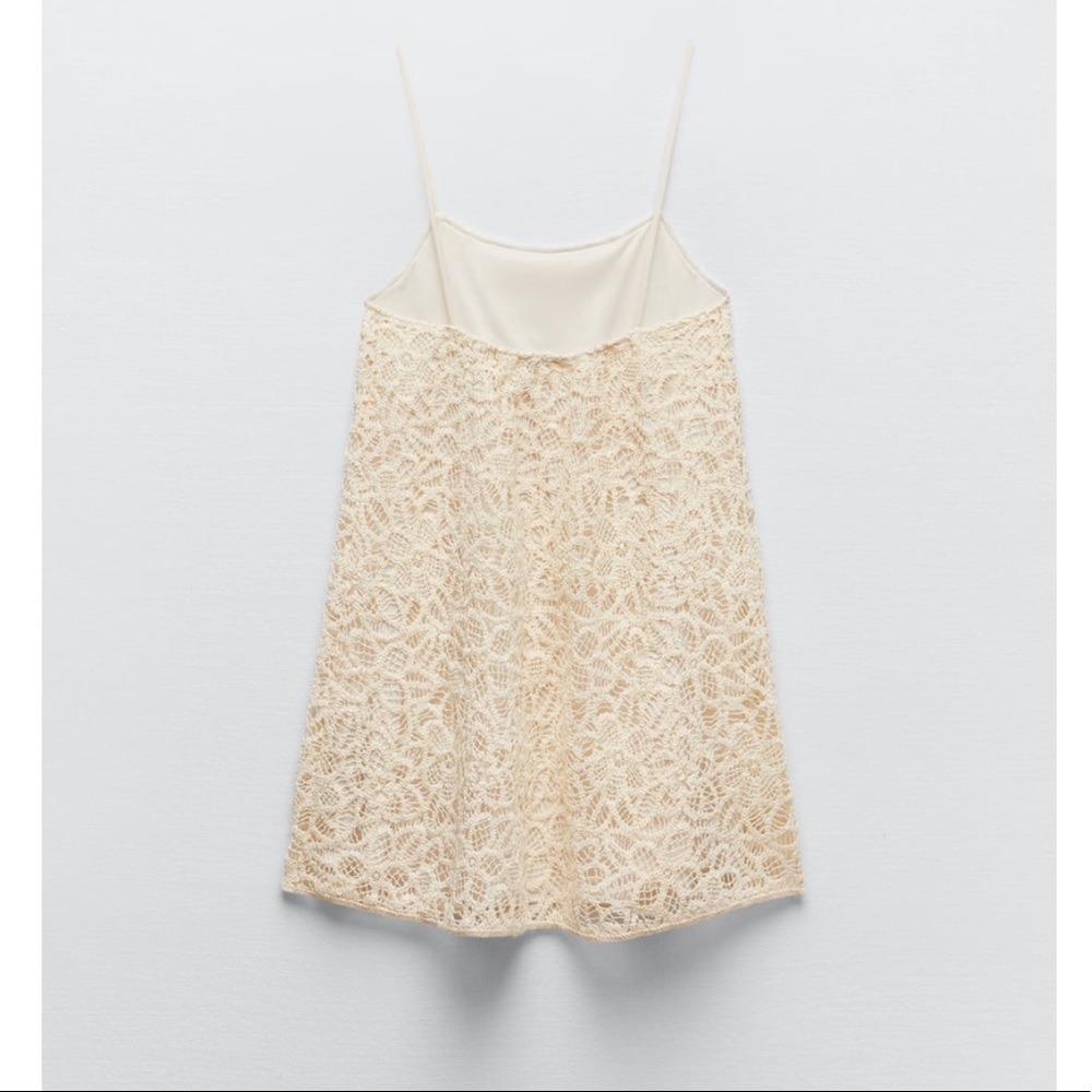 NWT Zara floral crochet dress - Picture 5 of 7